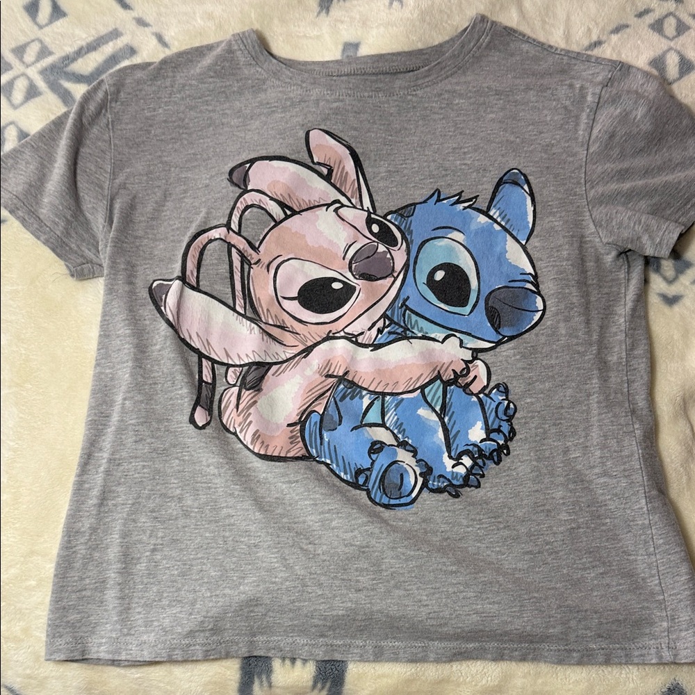 Gray Lilo & Stitch Kids T-Shirt